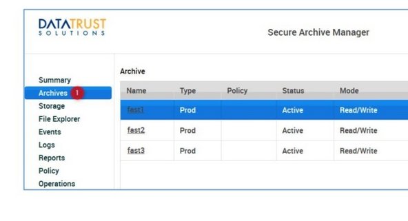 Navigate to the Archives Tab
