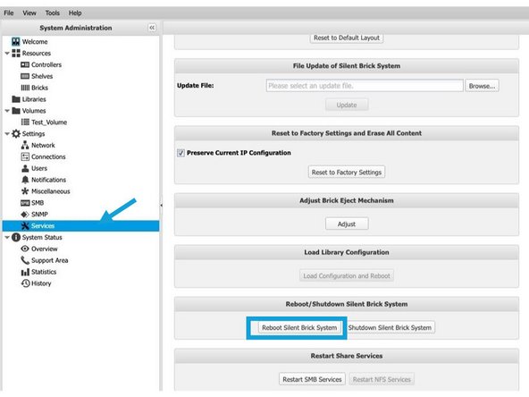 
Nehmen Sie die Archive und Volumes offline.
