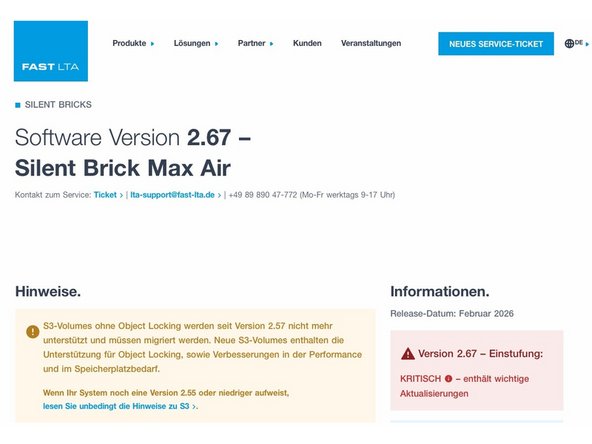 
Gehen Sie zur Seite &bdquo;Software-Updates&ldquo;. Dort finden Sie zahlreiche Informationen zu neuen und nicht mehr verf&uuml;gbaren Funktionen.
