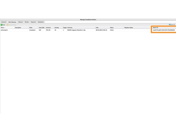 
Klicken Sie auf &bdquo;Subvolumes&ldquo; und suchen Sie nach Ihrem Subvolume mit der richtigen eindeutigen Nummer
