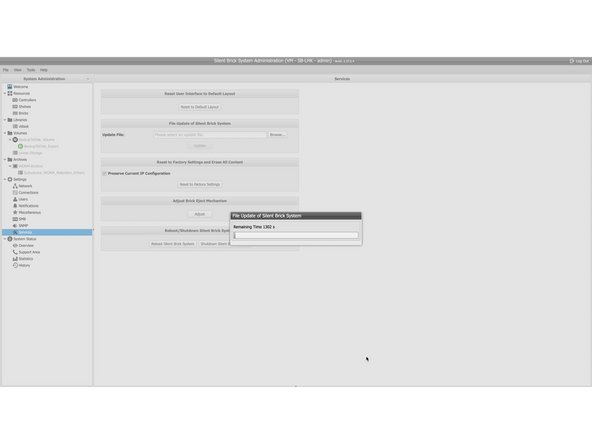 Abhängig von der Softwareversion, der verwendeten Hardware und der Anzahl der gespeicherten Dateien dauert die Aktualisierung in der Regel zwischen 30 und 60 Minuten pro System.