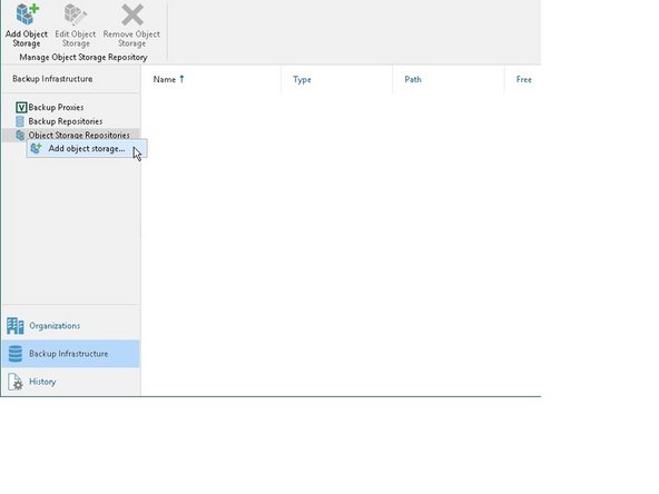 
F&uuml;gen Sie ein neues Repository vom Typ 'Object Storage' - 'S3 Compatible' hinzu
