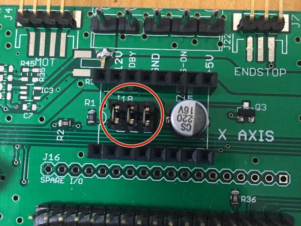 This puts the stepper motor drivers into 16x microstepping mode.  Currently, the official FirePick Delta Marlin code requires the microstepping jumpers to be set as stated above.