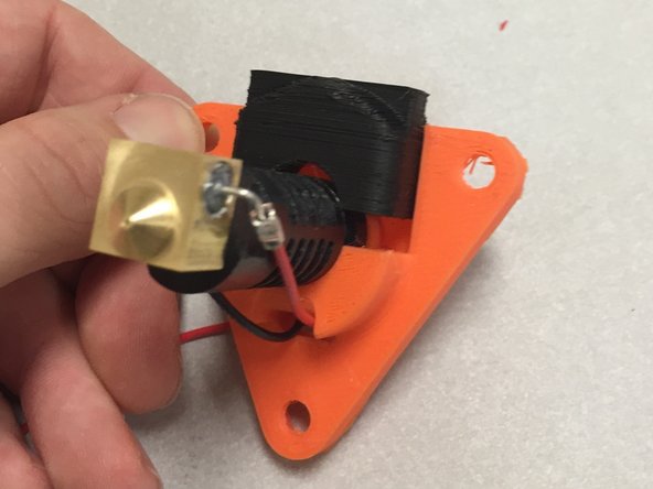 Route the wires through the slotted hole in the 3DAT0017 piece.