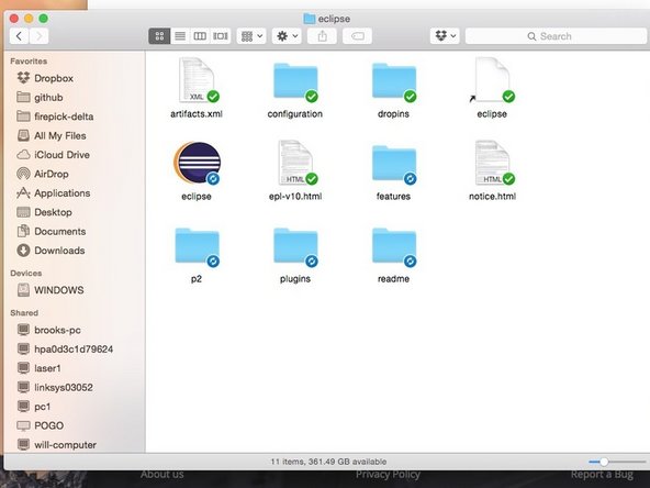Note: Eclipse doesn't come with an installer.