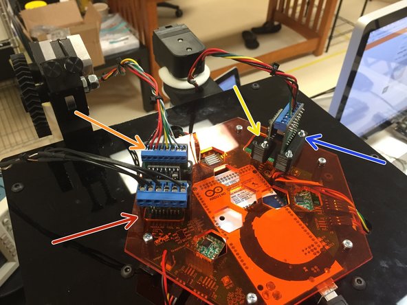 Plug in the modules as shown.