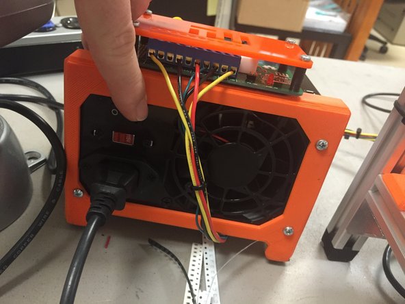 Flip the power switch on the ATX power supply.