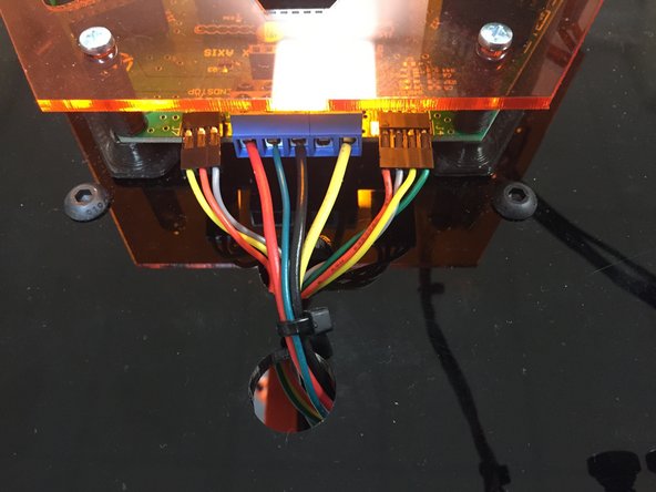 Do this for all three sides, for the stepper motor and the endstop cable.