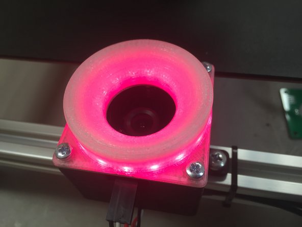 Type 'M421R0'.  Check to see that the up-looking camera LED light turns off.