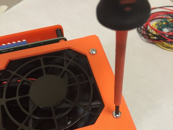 Attach frame to power supply using 6-32 screws