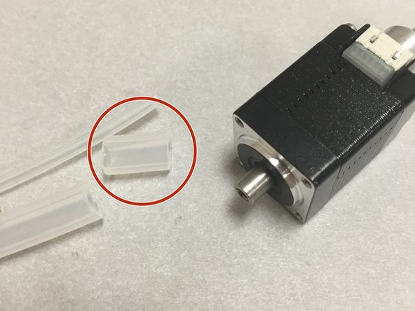 Start by cutting off about 12-13mm of the large silicone tube (DTS-0.1875ID-0.3125OD-150L).  Try to get a nice clean perpendicular cut.