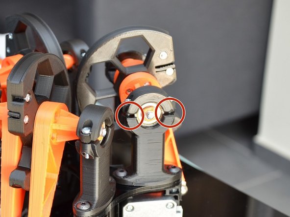 Alternate screws to ensure even tension on bearing