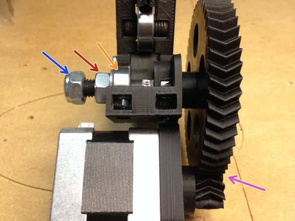 Insert bearing onto bolt