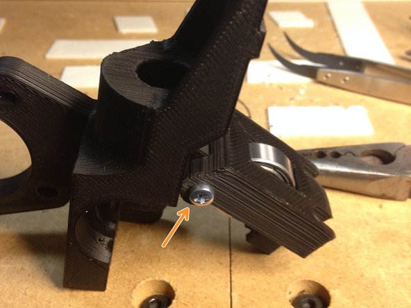 Attach bearing mechanism to motor mount using M3 screw