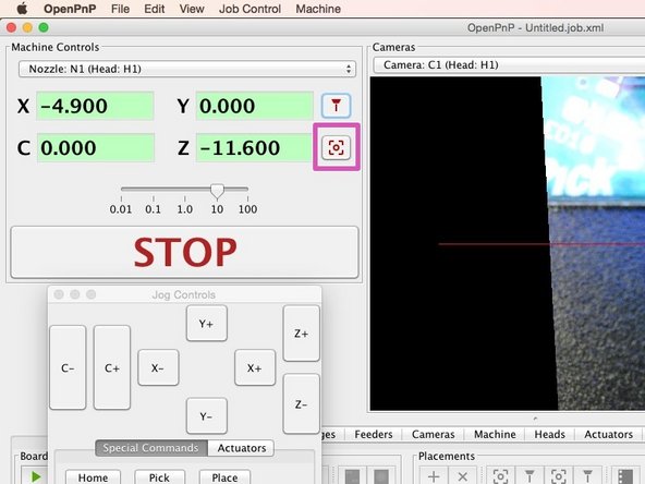 Click "Position the camera at the tool's current location'.