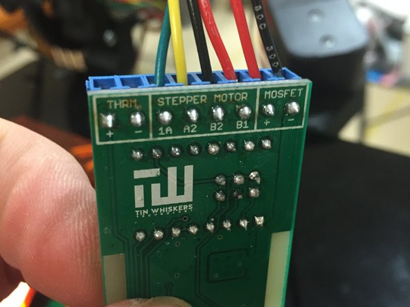 Strip the ends of the stepper motor wires and the vacuum pump wires, if not already done.  Do not tin the wires.