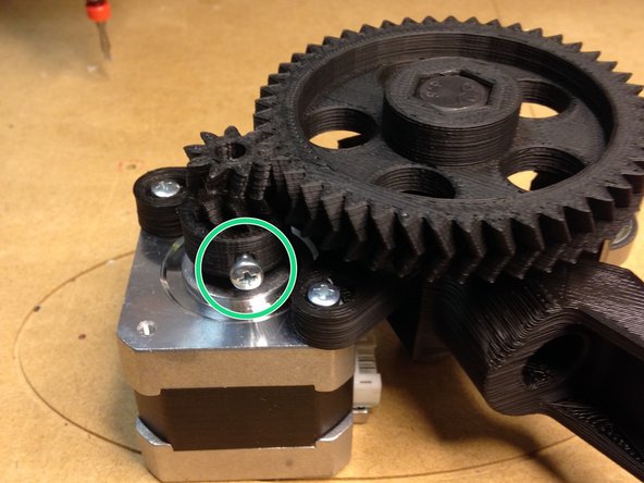 Fix bearing into place using M8 nut