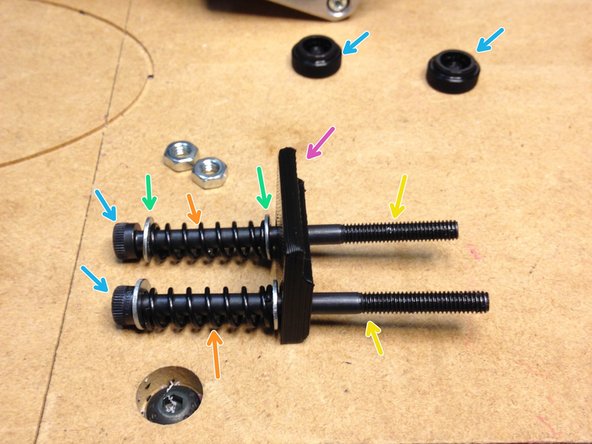 Add flat washer to each screw