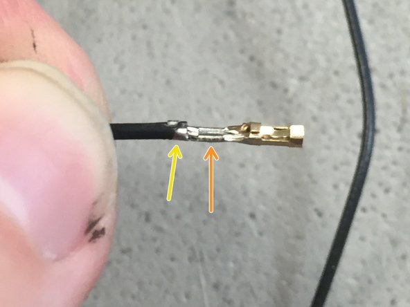 After crimping, inspect the crimp.