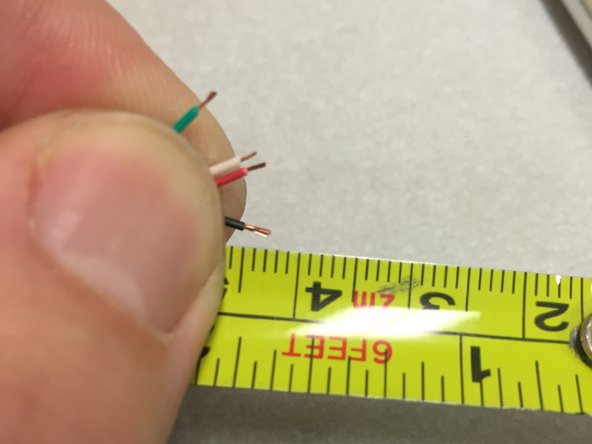 Strip the four wires.