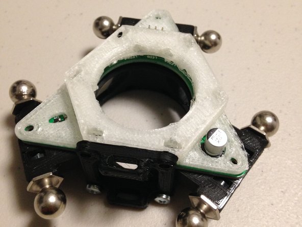 Note that it's not 100% necessary at this point to have the ring light board built and installed.  The down-looking LED ring light board was provided in kit form to be used as a PnP SMT practice kit.  Therefore, it's OK if you don't have it installed at this point,