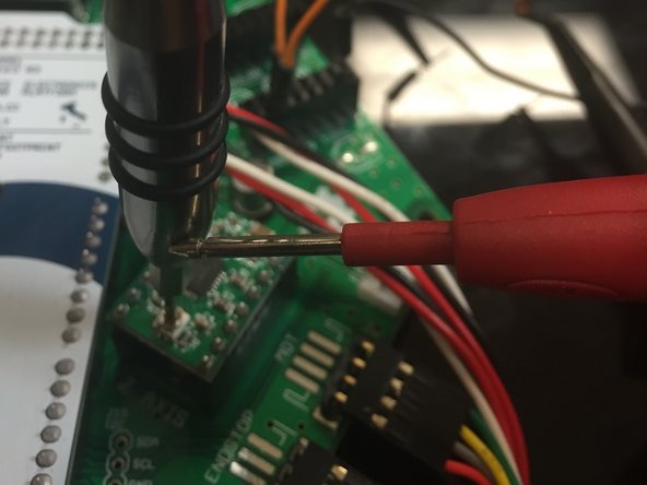 Each stepper driver module has a small trim potentiometer.  This potentiometer sets the current drive to the motors.