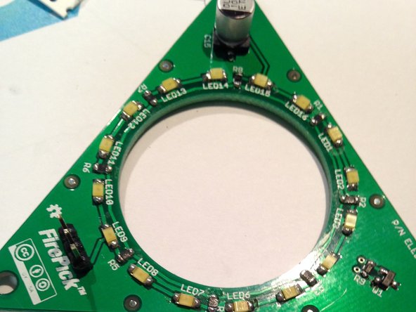 Solder LEDs, then resistors, then FET and capacitor