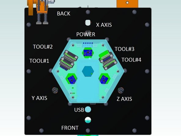 Attach EMC02 board and acrylic top to top of delta motor assembly