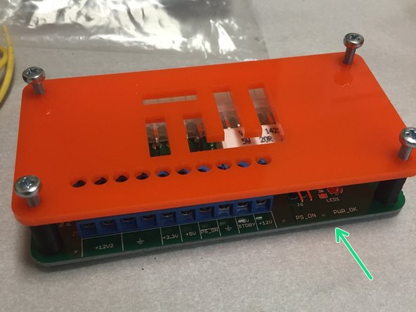 Add EPWR02 breakout board as shown.  Note orientation.