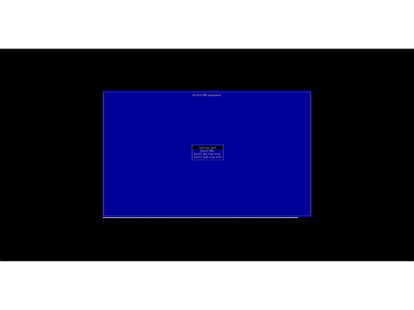 With secure boot enabled, you will be presented with this blue screen. Don't panic, this is not Windows. This is merely how we setup secure boot.
