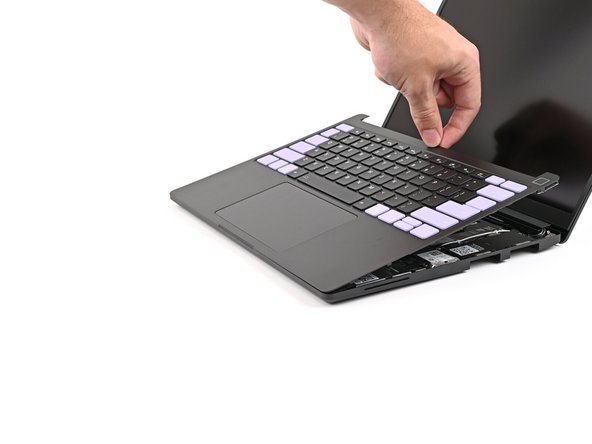 Flip the Input Cover over the laptop and align the bottom edges.