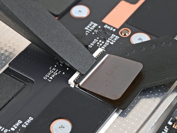 Press the cable to the Mid Plate to re-adhere it.