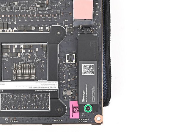 Tighten the screw securing the secondary storage.