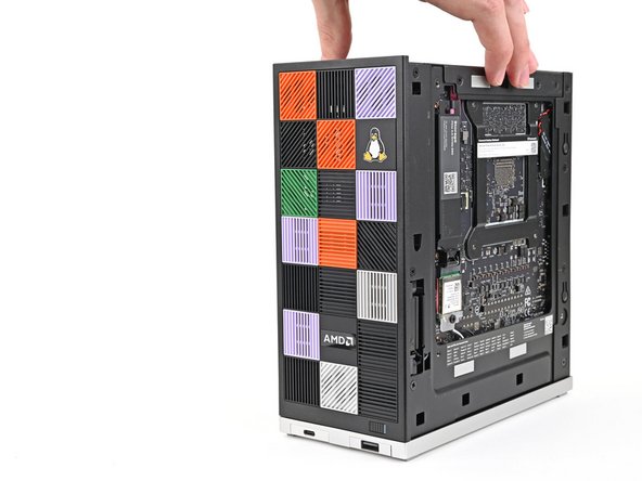 Lift the Desktop so it sits upright on your work surface.