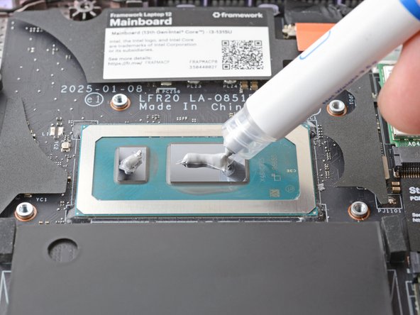 This step shows how to install thermal paste.