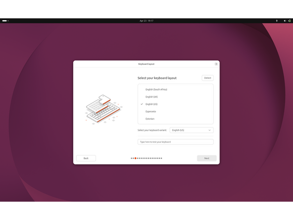 Accessibility:  Adjust Seeing, Hearing, Typing, Pointing and clicking, or Zoom settings if needed. All accessibility options can be changed later in the Settings app. Click Next when done.