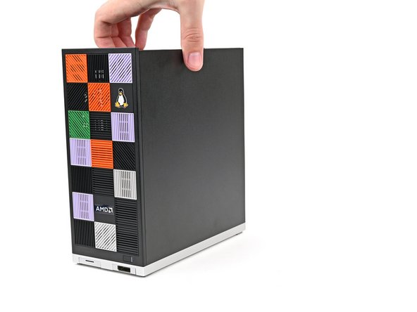 Lift the Desktop so it stands upright on your work surface.