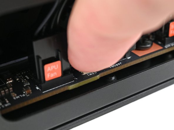 Press the white button labeled &quot;CMOS RESET&quot; next to the APU Fan connector and hold for 10 seconds.