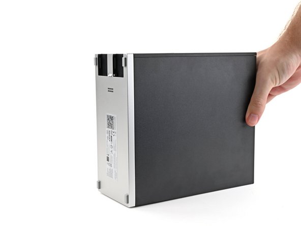 Rotate the Desktop so its rear is resting on your workspace.