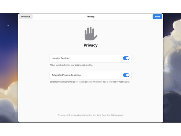 Connect to Wi-Fi or Skip. If you wish not to connect to wireless just yet, you can skip this and return to connecting to Wi-Fi later on.