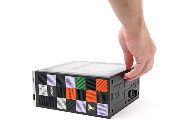 Lay down the Desktop on its right side.