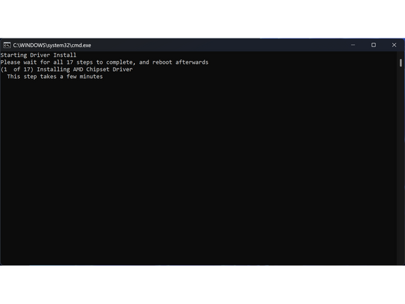 First, download the Driver Bundle for your Framework Laptop from here.  If you haven't connected to a network yet, you'll need to download this on another system and then copy it over using a USB Flash Drive.