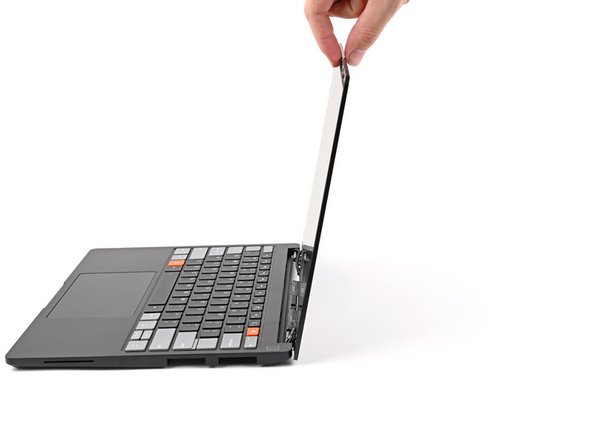 Open the Laptop so the screen sits flat on your work surface.