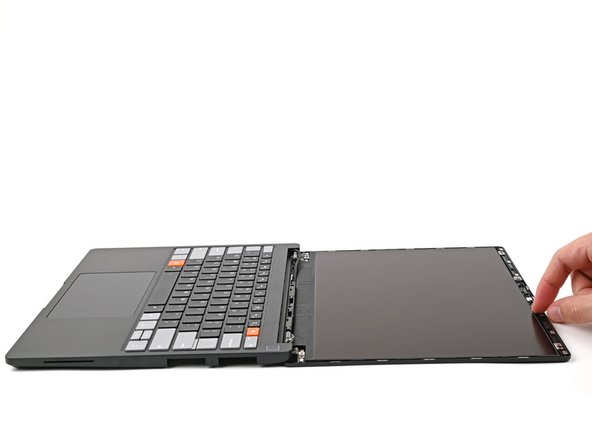 Open the Laptop so the screen sits flat on your work surface.
