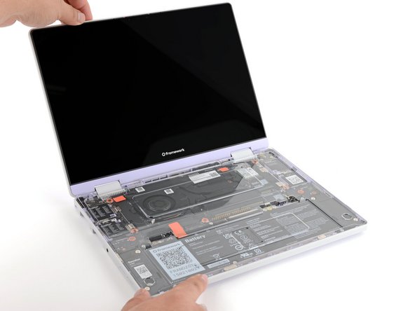 Swing the lid open until the screen's tilted back slightly.