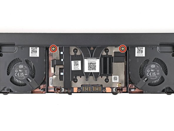 Use the gold screws labeled "M2 3.0mm fastener with a 4.5mm diameter 0.7mm thick T5 head" to secure the Graphics Module cover.