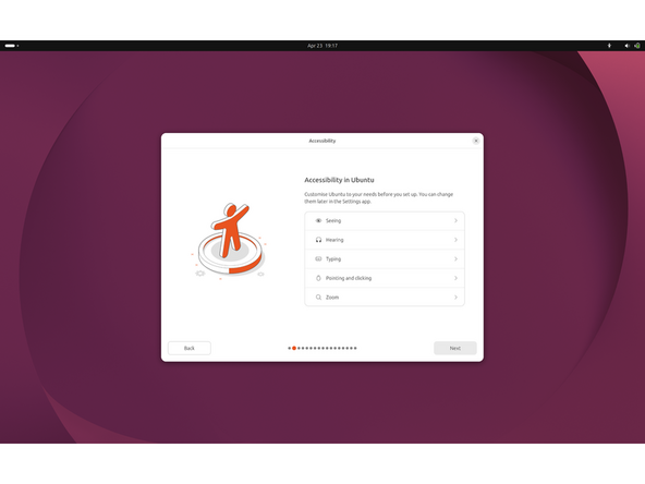 Language: Select your preferred language. Click next.