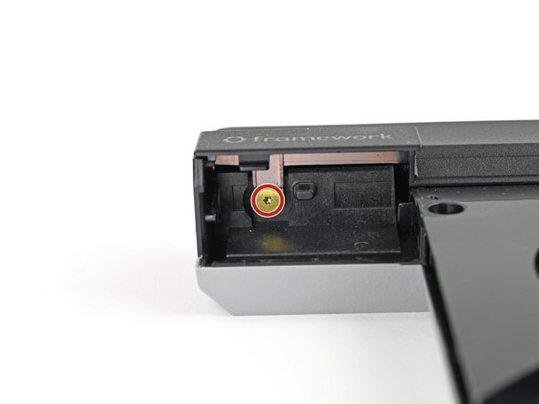 Use the gold screws labeled "M2 3.0mm fastener with a 4.5mm diameter 0.7mm thick T5 head" to secure the Graphics Module cover.