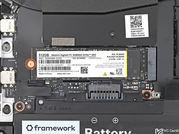 Use the gold screws labeled "M1.4 1.4mm fastener with a 4.5mm diameter 0.6mm thick T5 head" to secure the Primary and Secondary Storage.