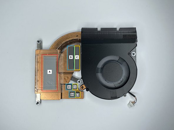 First image shows approximate location of where new Thermal Pads will contact the Heatsink Kit.